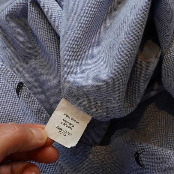 J Crew Chambray Sailboat Long Sleeve Button Down - Large - Picture 4 of 5